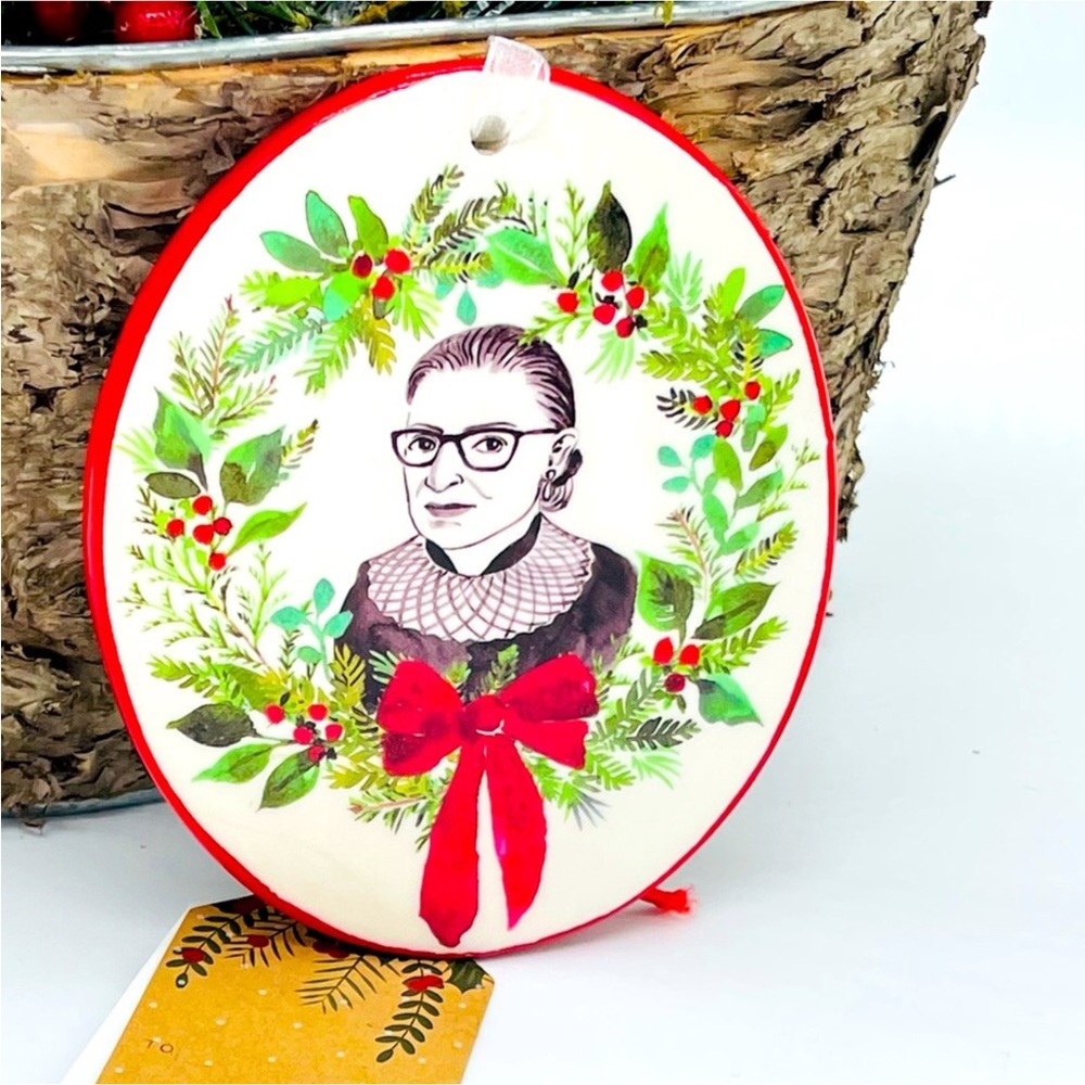 RBG Ruth Bader Ginsburg Supreme Court Justice Christmas Ornament